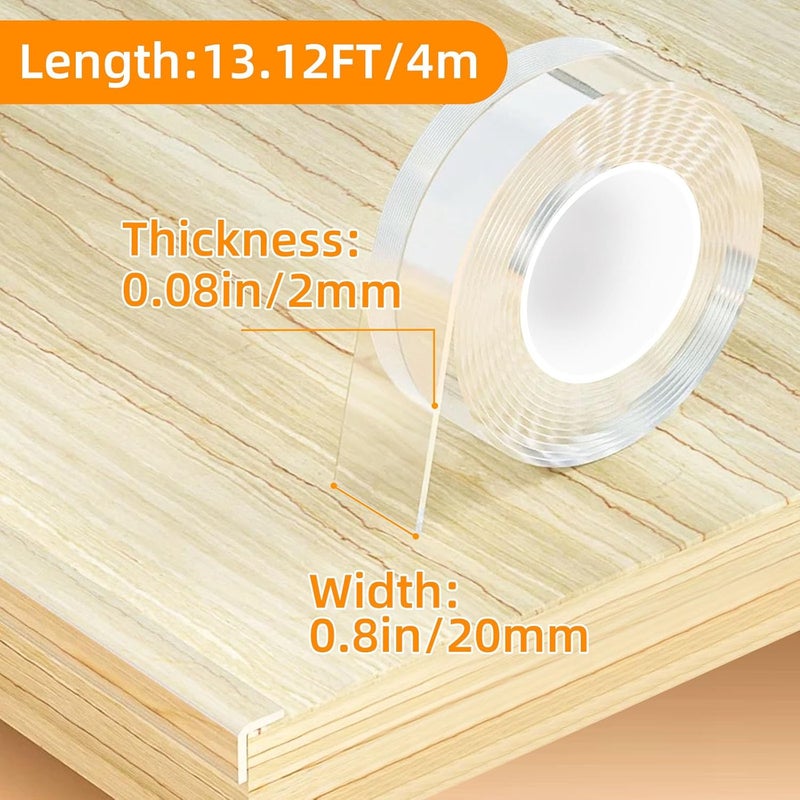 CHENYA Clear Edge Protector Strip Sharp Edge Wrap Cover Tape,0.8 in x 13.12 FT,Self Adhesive Protective Bumper Guards for Cabinet Door Desk Glass Table Bed Furniture, Kitchen Countertop, Waterproof - Image 4